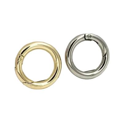 China Nice High Quality Circle Clip Hook Instant Silver Metal O Ring Spring Buckle for sale