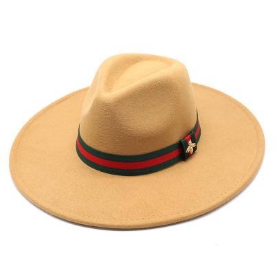 China Wholesale custom made high quality wide brim felt hat mens womens unisex woolen solid with ribbon felt wool felt hat hats for sale