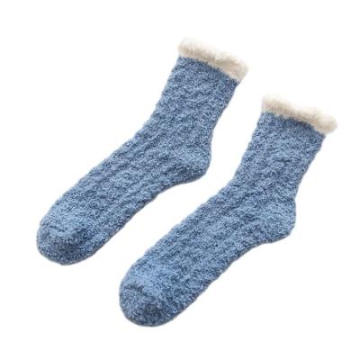 China Viable Wholesale Custom Winter Fuzzy Socks Warm Socks Girl Thick Cute Socks Women for sale