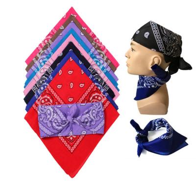 China Sports Fans Bandana Wholesale Cotton Custom Design Square Balaclava Paisley Multifunctional Bandana Headband for sale