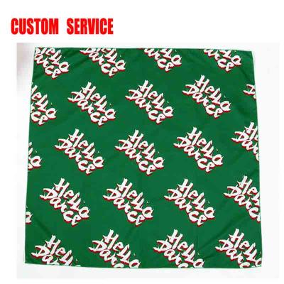 China Custom Sports Fans Bandana Logo Printed 100% Cotton Paisley Hair Head Bandana for sale