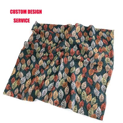 China Custom Printing 100% Polyester Cotton Square Paisley Bandana Scarf for sale