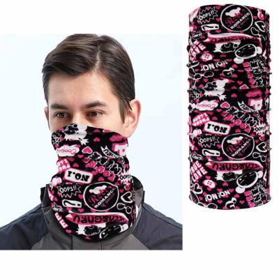 China Elastic Custom Polyester Mouth Top Neck Cuff Washable Bandana for sale