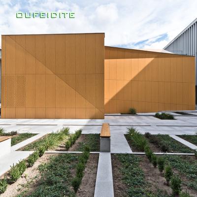 China Environmental friendly OFDT profile curtain wall facade aluminum perforated panel build exterior facade cladding for sale