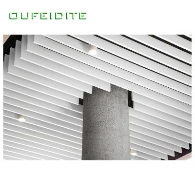 China Artistic Ceilings OFDT Customization Suspended Decoration Building Materials Baffle Aluminum Ceiling Panels Tiles for sale