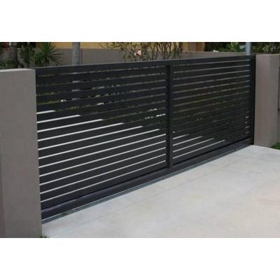 China Environmental Friendly OFDT Double Panels Swing Style Iron Gates / Driveway Swing Aluminum Automatic Gates Designs Decorative Aluminum Gate For Villa for sale