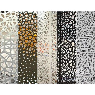 China Environmental Friendly Decorative Perforated Screen Laser Cut Exterior Metal Facade Curtain Wall Cladding Steel Curtain Wall en venta