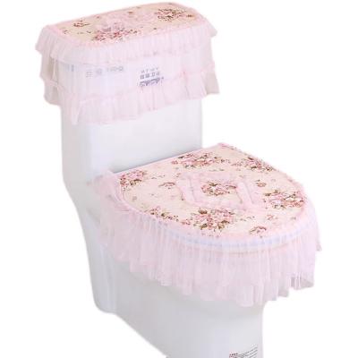 China Sustainable toilet seat cushion three piece set Zippered removable and washable All Seasons thickened warm toilet seat cushion for sale