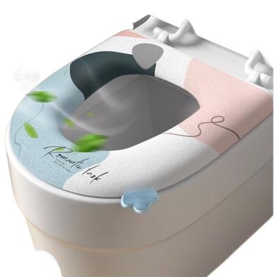 China Sustainable Four Seasons Universal Toilet Seat Zipper toilet seat Plush washable toilet seat cushion for sale