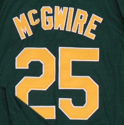 China Mark McGwire Green Best Quality Antibacterial Stitched Baseball Tank Top for sale