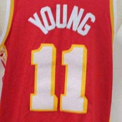 China Shirts & Complete Trae Young New Red Best Quality Quilted Basketball Tank Top for sale