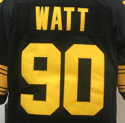 China Best Quality Antibacterial Embroidered T.J. Watt Black Color Rush American Football Tank Top for sale