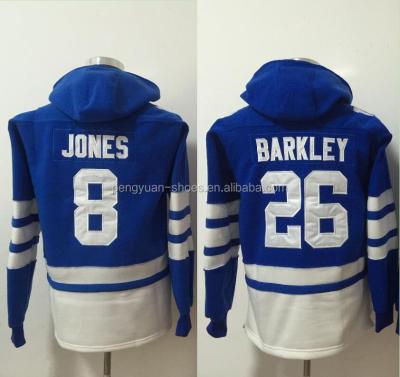 China #8 Daniel Jones #26 Saquon Barkley Style Custom Anti Shrink Tank Embroidered American Football Jersey Winter Hoodie for sale