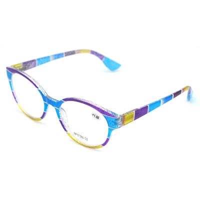 China Miway Thin Round Frame PC Eyewear Glossy Effect All Over Frame Reading Glasses for sale