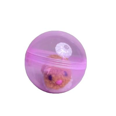 China Cartoon Toys Children's cute pet rotating ball electric walking plush rabbit hamster decompression creative candy toys for sale