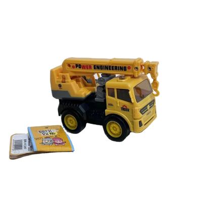 China Cartoon Toys Inertial engineering vehicle independent engineering mini excavator machine transport truck bulldozer crane candy toys for sale