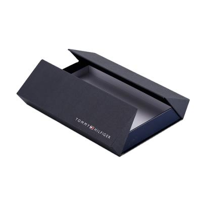 China Recyclable Hot Fancy Magnet Box Carton Black Rigid Flat Luxury Magnetic Folding Paper Storage Gift Box for sale