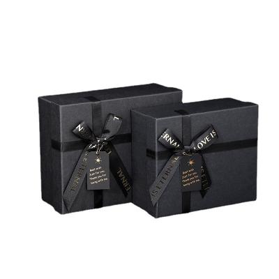 China Recyclable Black Bow Men's Gift Box Birthday Gift Cup Wallet Gift Packaging Box for sale