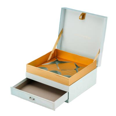 China Recyclable new design hard paper gift box, can store cosmetics and skin care products for sale