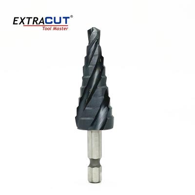 China TiALN Metal Drilling Step Drill Bits Coated Hex Shank Four Splines for sale