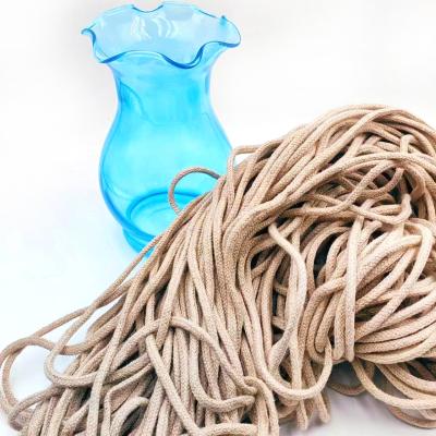 China 5mm Hollow Hemp Rope for DIY Clothing Accessories 100% Hemp Webbing Braided Jute Rope for sale