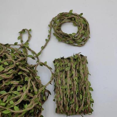 China Rattan Green Leaf Braid Jute Rope Ideal Material for Kindergarten Environmental Layout for sale