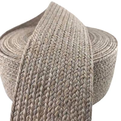 China Other Beige Special Silk Grass Belt Strap Roll 50*50*8cm Plain Custom Wide Webbing for sale