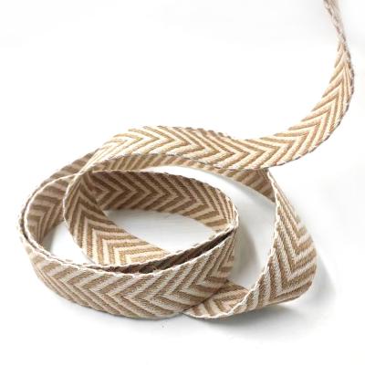 China 4cm Woven Belt Herringbone Grain jute webbing for Vintage Style Summer Hat Accessories for sale