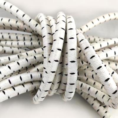 China 12mm Diameter Round Braided Elastic Stretch Rope with High Strength Elastic Cord for sale