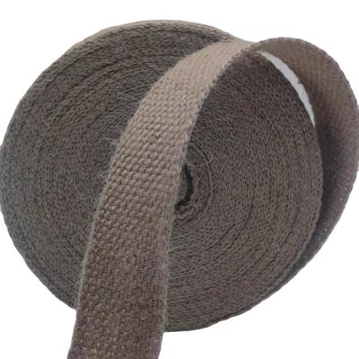 China 100% Jute Webbing 2024 Style Brown 2mm Thickened Webbing for Garment Jeans Bags for sale