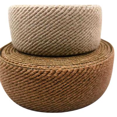 China Fabric Woven Jute Webbing Elastic Webbing for Clothing and Christmas Decorations for sale