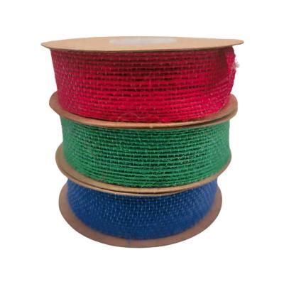 Cina 1 mm di spessore Red Green Blue Belt Roller Nylon Jute Ribbon Webbing For Bag Strap in vendita