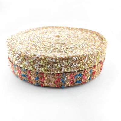 China Sustainable 3cm Wood Woven Silk Belt Eco-Friendly Choice for Christmas Gift Decoration for sale