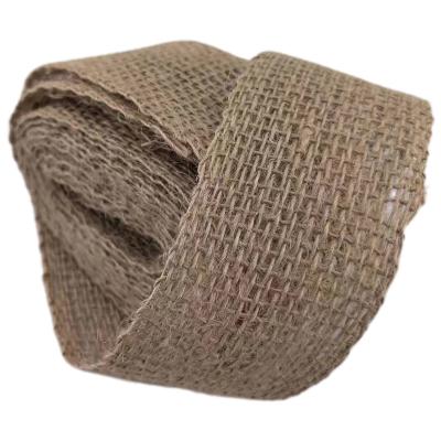 China Sustainable 100% Jute Clothing Accessories Webbing Belt Woven Edge Jute Webbing for 2024 for sale