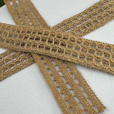 China Sustainable jute lace ribbon the perfect finishing touch for home decoration for sale