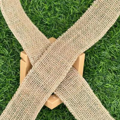 China Comfortable Jute Mesh Ribbon for Sustainable Home Decor Natural and Eco-friendly for sale