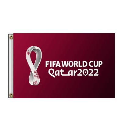 China Qatar Automotive 2022 World Cup Emblem Flags Banner Hang Flag Custom Design All Size for sale