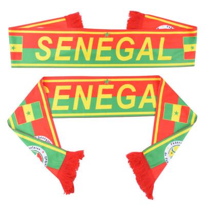 China Knitting Logo Design Polyester Soccer Fans Scarf OEM Customized Club Acrylic Scarf Soccer Fan Acrylic Scarf for sale