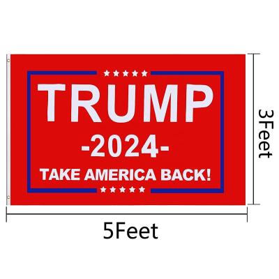 China Trump 3x5 Ft Automotive Flag Polyester Double Quilted Indoor Outdoor Flag With 2 Grommets for sale