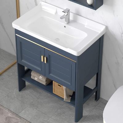 China Modern Vanity Panel Bathroom Cabinet With Mirrored Wall Mounted Single Mirror Cabinet Sink Bathroom Vanity Cabinets for sale