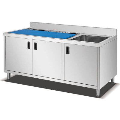 China (Other)Adjustable Restaurant Buffet Stainless Steel Sink Cabinet Custom Kitchen Stainless Steel Cabinet for sale