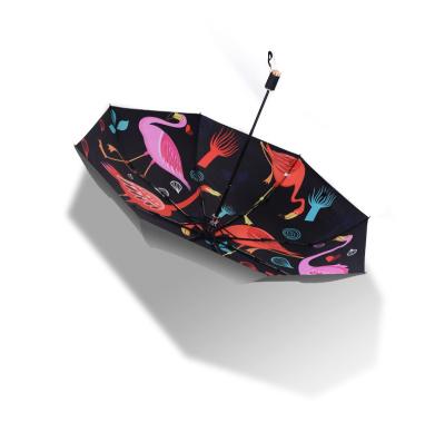 China Umbrella Windproof Umbrella Digital Printing Travel Times Minimalist Umbrella 3 Fold Umbrella Protection Printing UV for sale