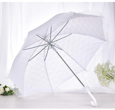 China Wedding Minimalist Umbrella Umbrella White Lace Wedding for sale