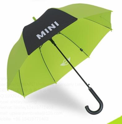 China Minimalist Upright Umbrella Logo Printed Leather Umbrellas Handle Umbrellas With Custom Logo Prints for sale