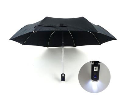 China Minimalist Led Umbrella 47 Inch Led Stick Umbrella Led Saber Umbrella 3 Folding for sale