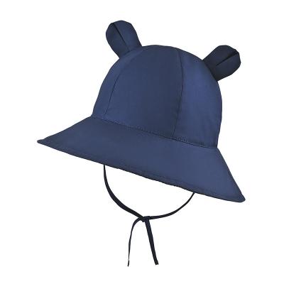 China New Children Summer Cartoon Character Cotton Breathable Baby Plain Bucket Hat Fisherman Sun Hat for sale