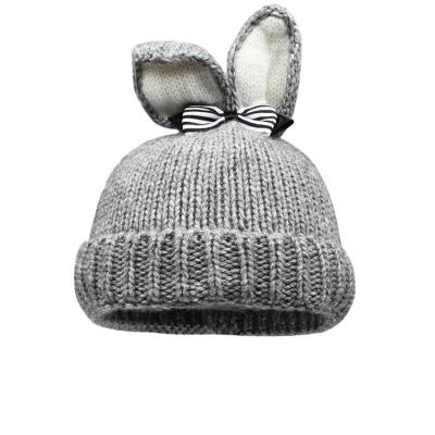 China New Cute Custom Character Children Winter Warm Knitted Beanie Ear Cap Hats For Children For Sking for sale