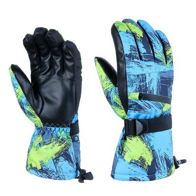 China Men's OEM customization winter ski gloves men and women thicken waterproof sportswear gloves for sale