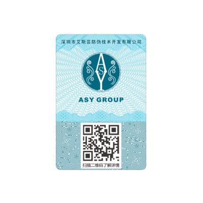 China Variable Data Label 3D Variable Data Label Cat s Eye Perspective Hologram Sticker Qr Code For Certificate for sale