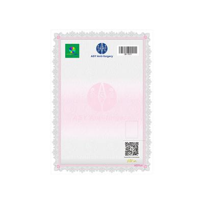 China Documents Certificate With Watermark Paper Security Label Anti Tampering Stickers for sale